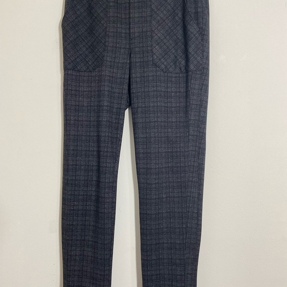 Democracy High Rise Pants Womens Size Medium Plaid Black Gray - Picture 4 of 12